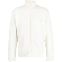 marant veste zippée à logo brodé - blanc