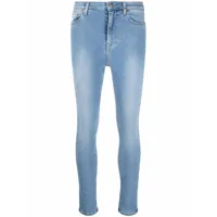 twinset jean à patch logo - bleu