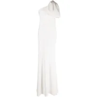 sachin & babi robe longue aubrey à design à une épaule - blanc