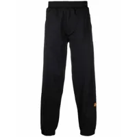 kenzo pantalon de jogging à patch logo - noir
