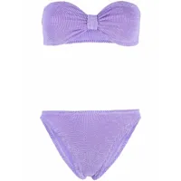 hunza g bikini bandeau jean en maille - violet
