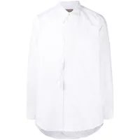 bed j.w. ford chemise à détails de roses - blanc