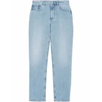 burberry jean droit à détail de poche - bleu
