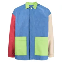 sunnei chemise en jean à design patchwork - multicolore