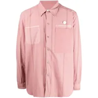 oamc chemise en popeline à manches longues - rose