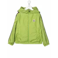 moncler enfant veste zippée à patch logo - vert