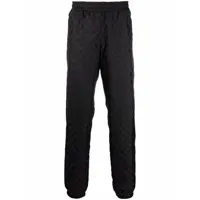 misbhv pantalon de jogging fuselé motif monogrammé - noir