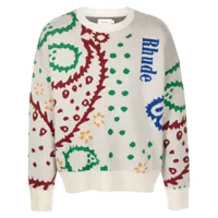 rhude pull en maille intarsia - tons neutres