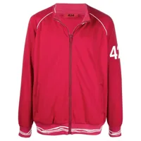 424 veste de sport à fermeture zippée - rouge