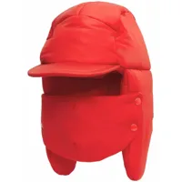 burberry casquette matelassée à boutons pression - rouge