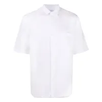 sunspel chemise en lin à manches courtes - blanc