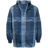 mackintosh veste paris à motif camouflage - bleu