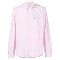 mackintosh chemise bloomsbury rayée à patch logo - rose