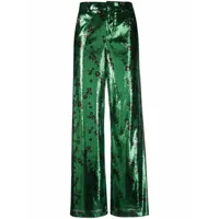 philosophy di lorenzo serafini pantalon ample à sequins brodés - vert