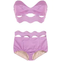 adriana degreas bikini à motif zig-zag - violet