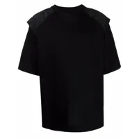 juun.j t-shirt à logo brodé - noir