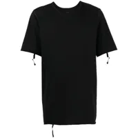 isaac sellam experience t-shirt en coton à détails de coutures - noir
