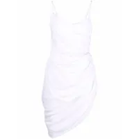 jacquemus robe courte la robe saudade à design drapé - blanc