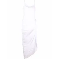 jacquemus robe longue saudade à design drapé - blanc