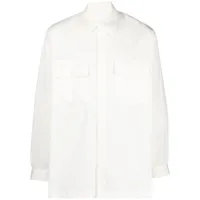 nike chemise boutonnée à poche plaquée - blanc