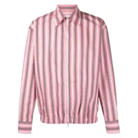 pt torino chemise rayée à fermeture zippée - rose