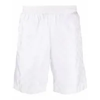 misbhv pantalon de jogging à motif monogrammé - blanc