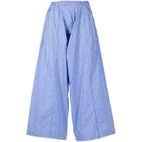 rosetta getty pantalon ample à coupe courte - bleu