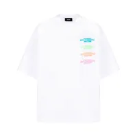 we11done t-shirt à logo imprimé - blanc