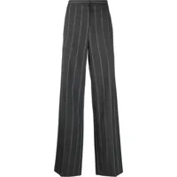 stella mccartney pantalon de tailleur à détails de coutures - gris