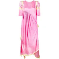 collina strada robe mi-longue à imprimé tie-dye - rose