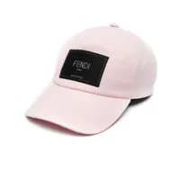 fendi casquette à patch logo - rose