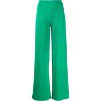 federica tosi pantalon évasé en maille stretch - vert