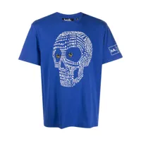 haculla t-shirt à imprimé tête de mort - bleu