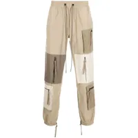 mostly heard rarely seen pantalon patchwork à poches zippées - marron