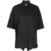 lee mathews chemise en coton à manches courtes - noir