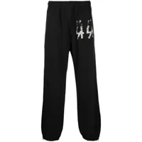 44 label group pantalon de jogging à logo imprimé - noir