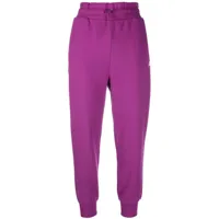 patrizia pepe pantalon de jogging en coton à logo imprimé - violet