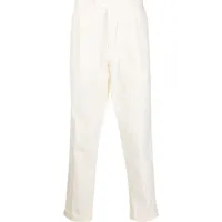 caruso pantalon de costume à coupe droite - blanc