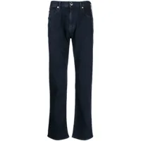 emporio armani jean à coupe droite - bleu