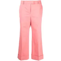 alberto biani pantalon de tailleur court à plis marqués - rose