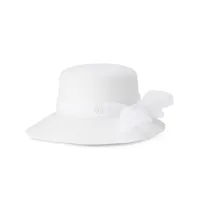maison michel chapeau cloche new kendall - blanc