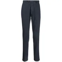 corneliani pantalon chino slim à coupe quatre poches - bleu