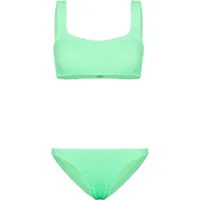 hunza g bikini xandra à effet froissé - vert