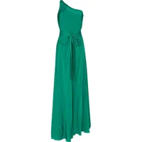 alexandra miro robe fendue à design à une épaule - vert