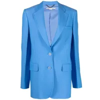 stella mccartney blazer oversize à simple boutonnage - bleu