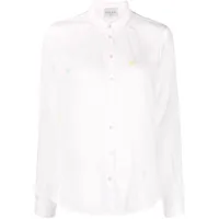 forte forte chemise à fleurs brodées - blanc