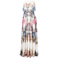 saiid kobeisy robe longue à imprimé abstrait - multicolore