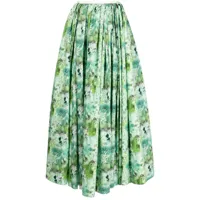 giambattista valli jupe évasée à fleurs - vert