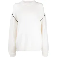tom ford pull en cachemire à coupe oversize - blanc