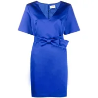 p.a.r.o.s.h. robe courte ceinturée à col v - bleu